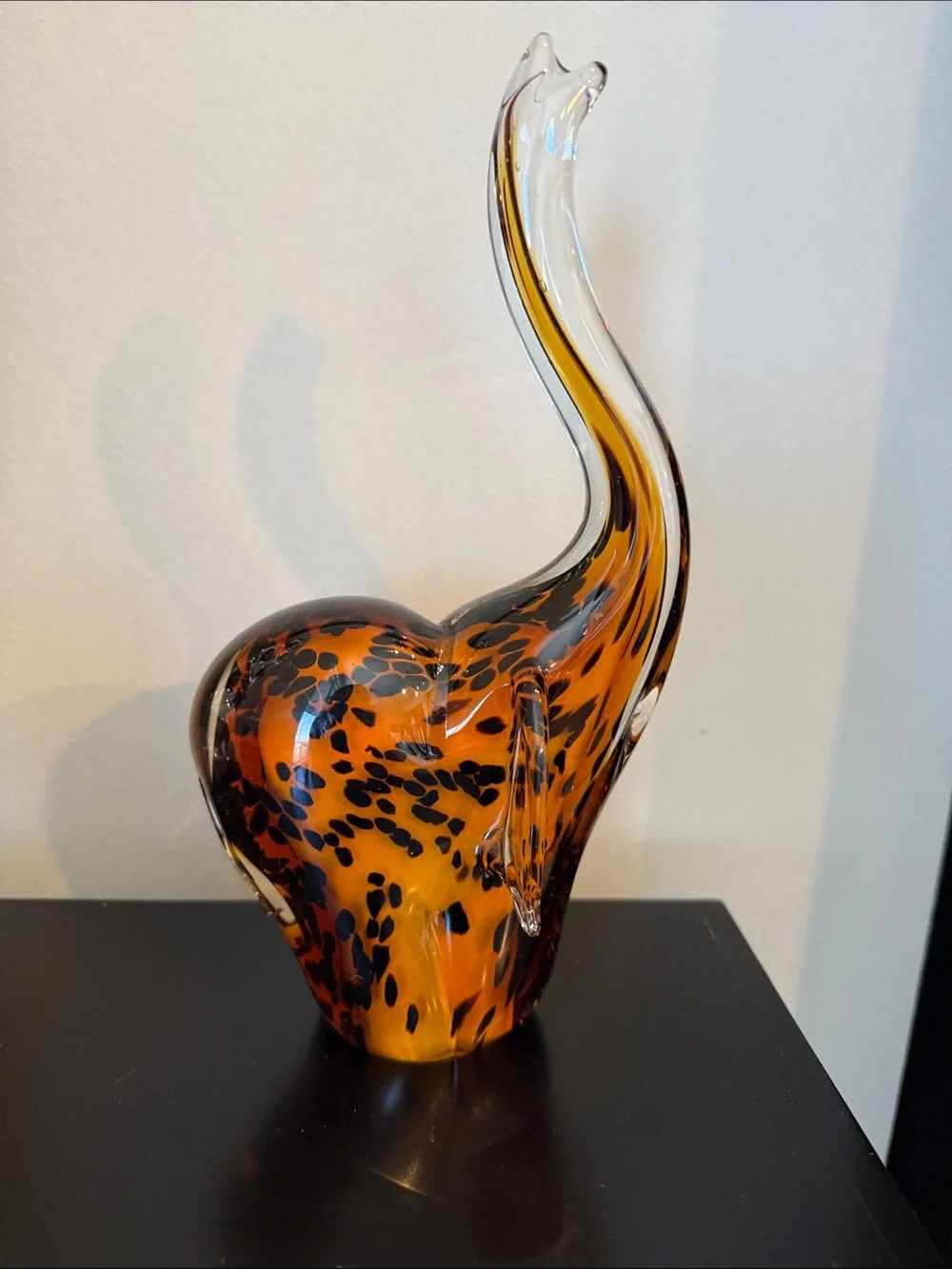 Vintage Murano Style Art Glass Elephant Figurine